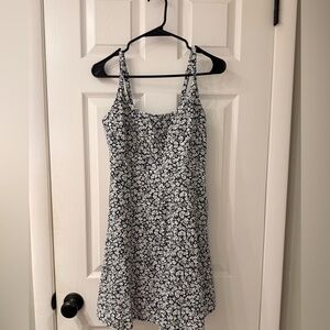 Old Navy Black and White Floral Mini Dress